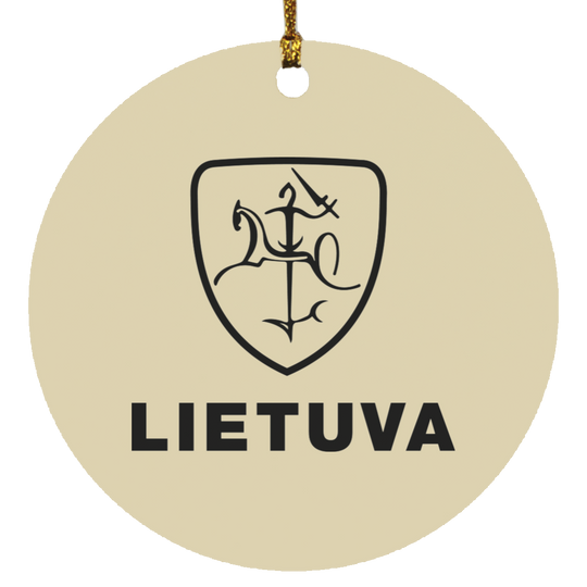 Vytis Lietuva - MDF Circle Ornament - Lithuania Strong
