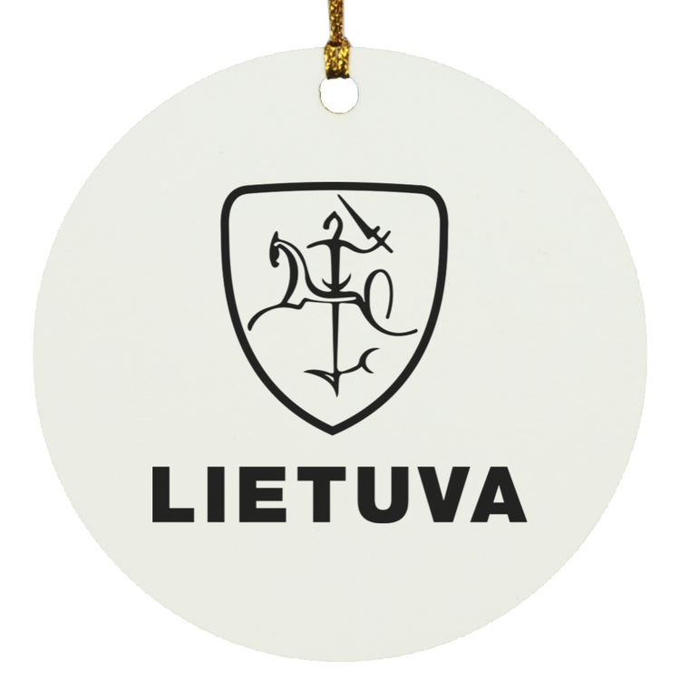 Vytis Lietuva - MDF Circle Ornament - Lithuania Strong