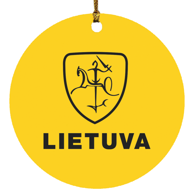 Vytis Lietuva - MDF Circle Ornament - Lithuania Strong