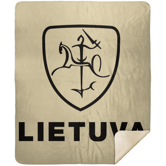 Vytis Lietuva - Premium Mink Sherpa Blanket 50x60 - Lithuania Strong