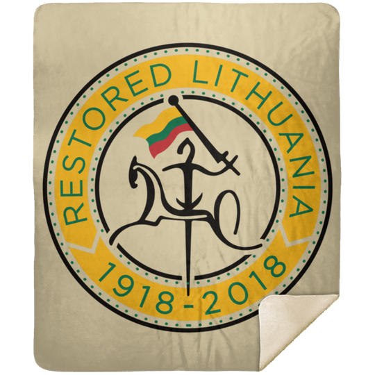 Vytis Restored - Premium Mink Sherpa Blanket 50x60 - Lithuania Strong