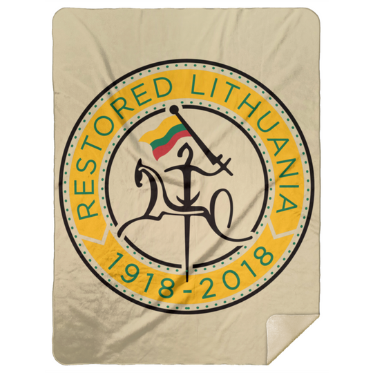 Vytis Restored - Premium Mink Sherpa Blanket 60x80 - Lithuania Strong