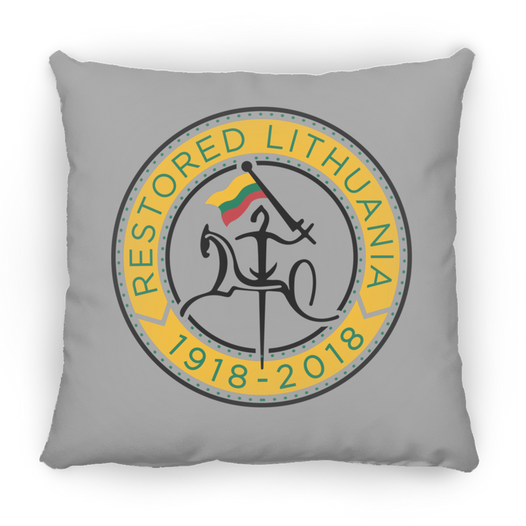 Vytis Restored - Small Square Pillow - Lithuania Strong