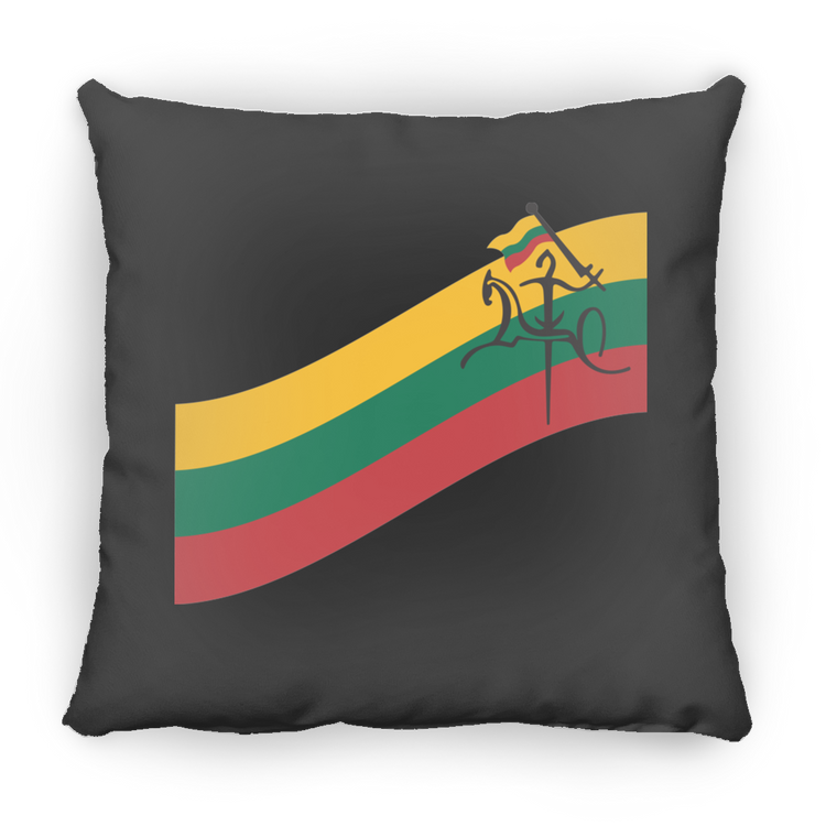 Vytis Swoosh - Small Square Pillow - Lithuania Strong