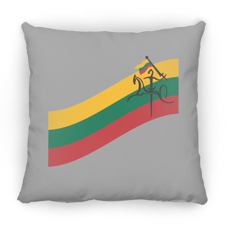 Vytis Swoosh - Small Square Pillow - Lithuania Strong