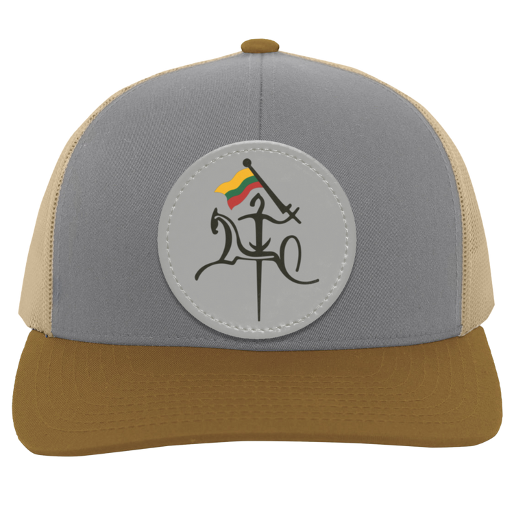 Vytis With Lithuanian Flag - Trucker Snap Back - Circle Patch - Lithuania Strong