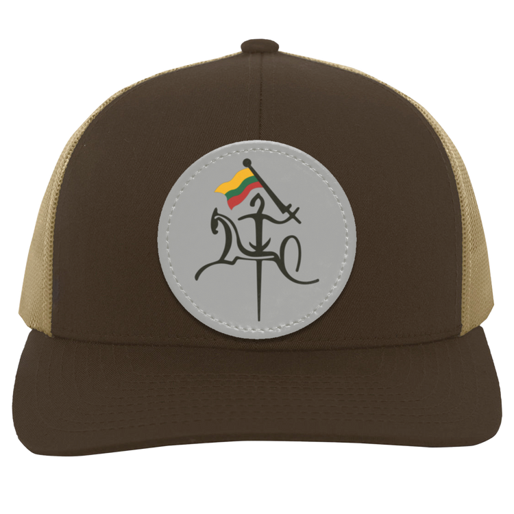 Vytis With Lithuanian Flag - Trucker Snap Back - Circle Patch - Lithuania Strong