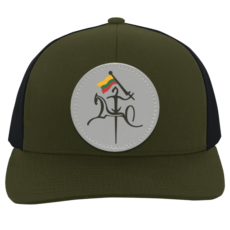 Vytis With Lithuanian Flag - Trucker Snap Back - Circle Patch - Lithuania Strong