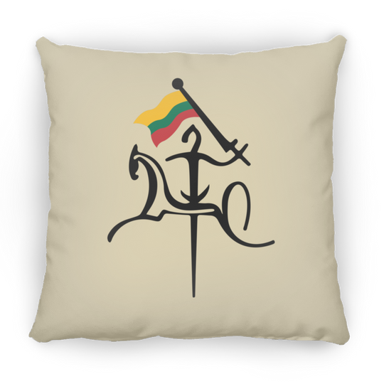 Vytis with Flag - Small Square Pillow - Lithuania Strong