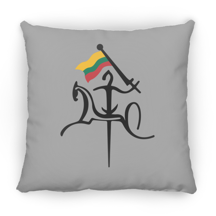 Vytis with Flag - Small Square Pillow - Lithuania Strong