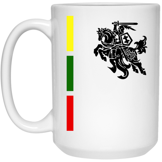 Warrior Vytis - 15 oz. White Ceramic Mug - Lithuania Strong