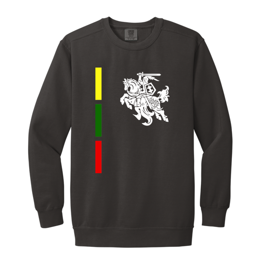 Warrior Vytis - MenWomen Unisex Soft-Washed Crewneck Sweatshirt - Lithuania Strong