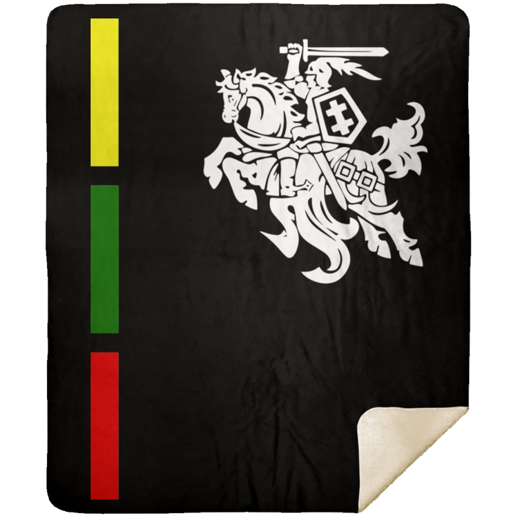 Warrior Vytis - Premium Mink Sherpa Blanket 50x60 - Lithuania Strong