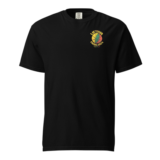 Lietuva Paris 2024 (LC) - Europe-Based Men/Women Unisex Garment-Dyed Comfort Cotton Short Sleeve T-Shirt