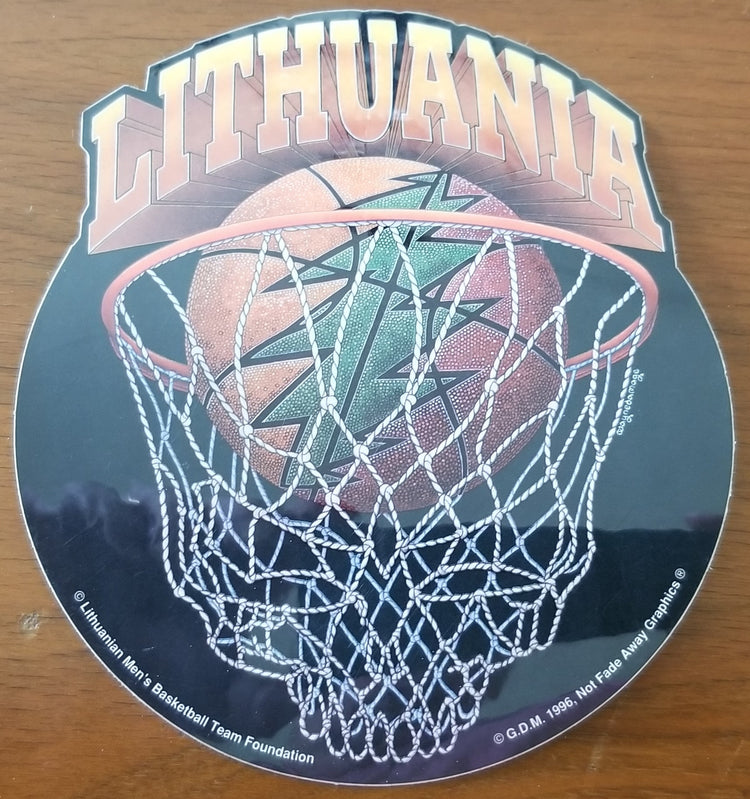 96 Olympic Basketball Grateful Dead Vinyl Decal - Lithuania Strong