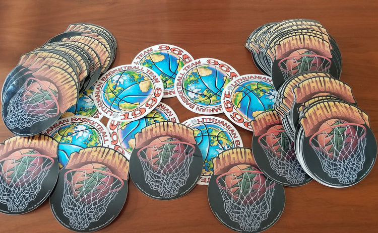 96 Olympic Basketball Grateful Dead Vinyl Decal - Lithuania Strong
