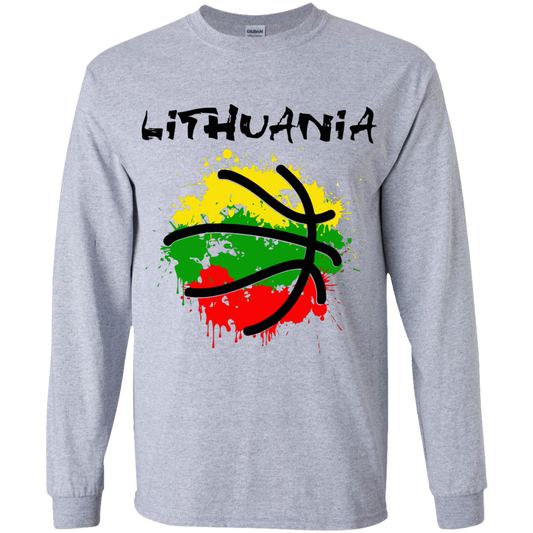 Abstract Lithuania - Boys Youth Classic Long Sleeve T-Shirt - Lithuania Strong