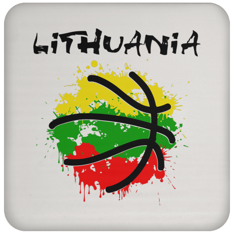 Abstract Lithuania - High Gloss Coaster - Lithuania Strong