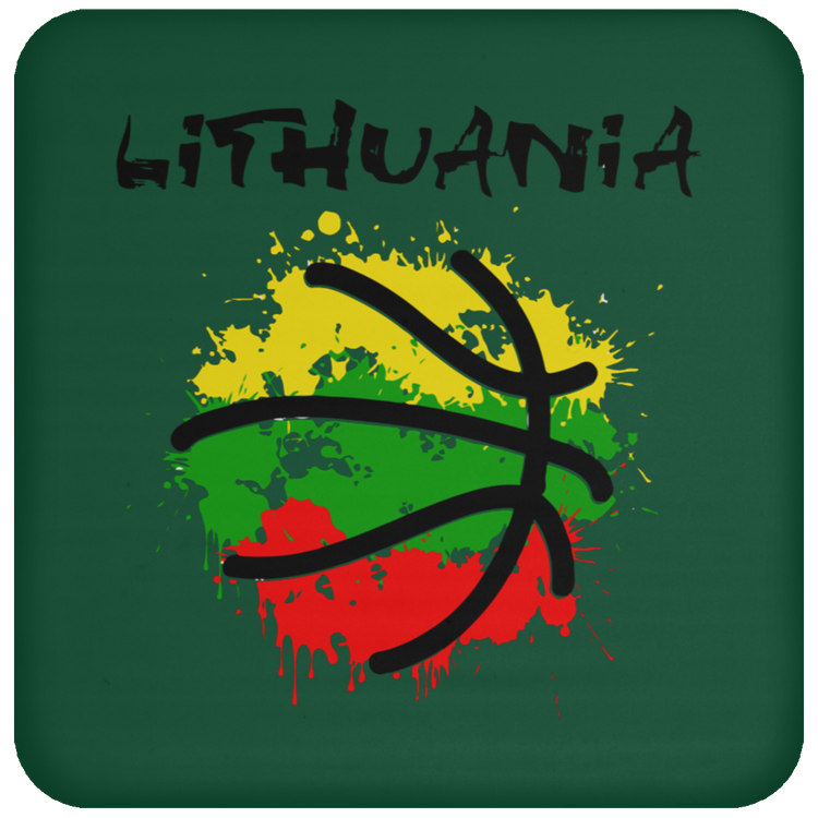 Abstract Lithuania - High Gloss Coaster - Lithuania Strong