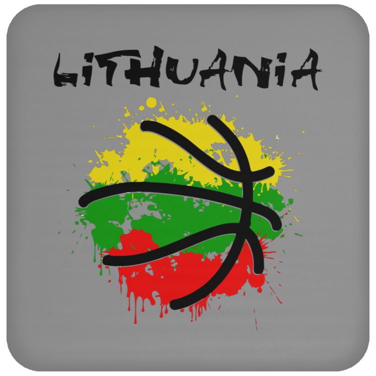 Abstract Lithuania - High Gloss Coaster - Lithuania Strong