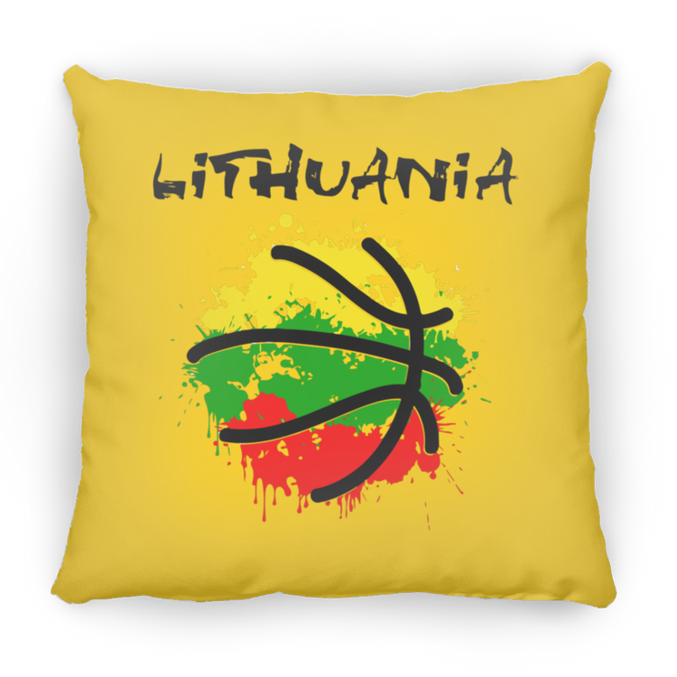 Abstract Lithuania - Large Square Pillow - Lithuania Strong