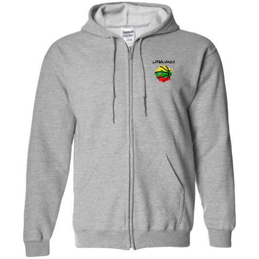 Abstract Lithuania - MenWomen Unisex Comfort Full-Zip Hoodie - Lithuania Strong