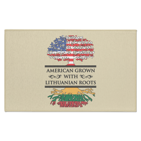 American Grown Lithuanian Roots - Indoor Doormat - Lithuania Strong