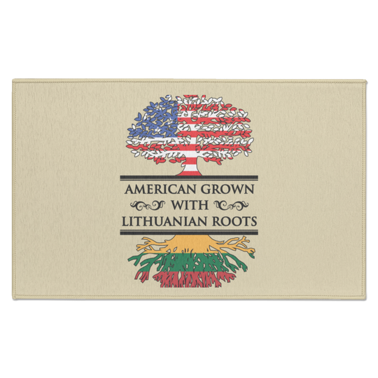 American Grown Lithuanian Roots - Indoor Doormat - Lithuania Strong