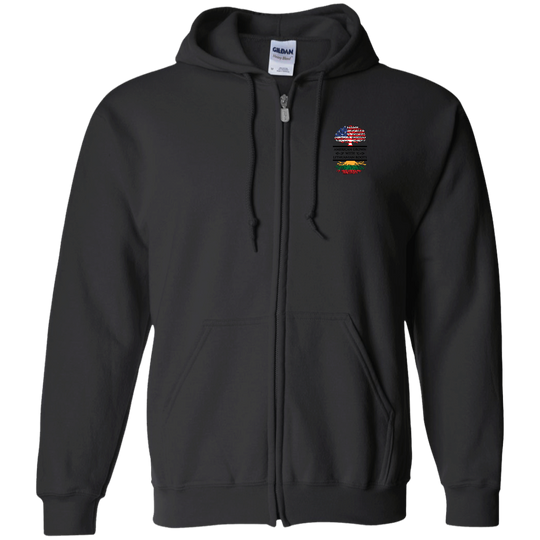 American Grown Lithuanian Roots - MenWomen Unisex Comfort Full-Zip Hoodie - Lithuania Strong
