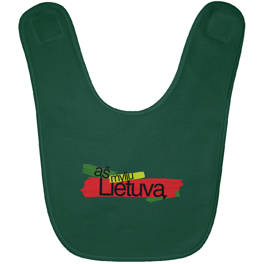 As Myliu Lietuva - BABYBIB Baby Bib - Lithuania Strong