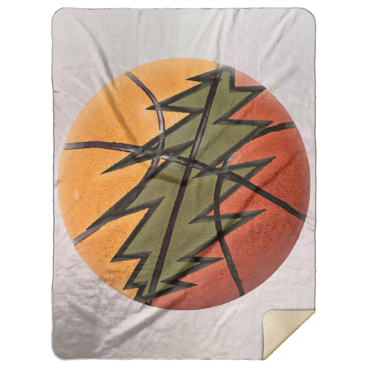 Basketball Bolt - Premium Mink Sherpa Blanket 60x80