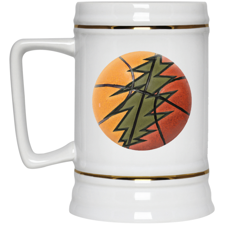 Basketball Bolt - 22 oz. Ceramic Stein - Lithuania Strong