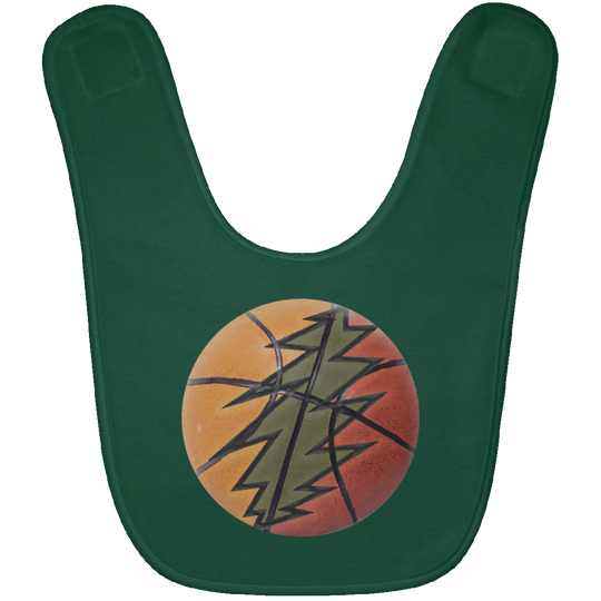 Basketball Bolt - BABYBIB Baby Bib - Lithuania Strong