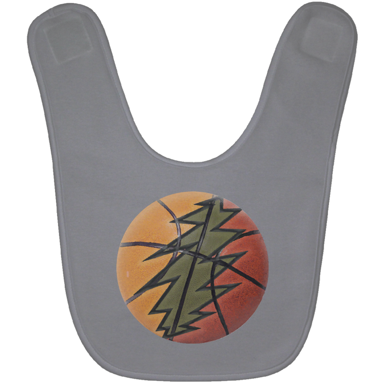 Basketball Bolt - BABYBIB Baby Bib - Lithuania Strong