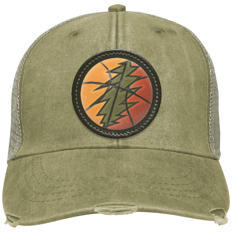 Basketball Bolt - Distressed Ollie Cap - Circle Patch - Lithuania Strong