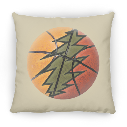 Basketball Bolt - Large Square Pillow - Lithuania Strong