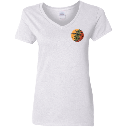 Basketball Bolt - Womens Classic V-Neck T-Shirt - Lithuania Strong