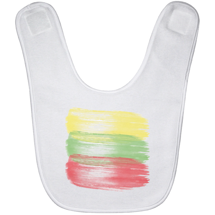 Brush Strokes - BABYBIB Baby Bib - Lithuania Strong