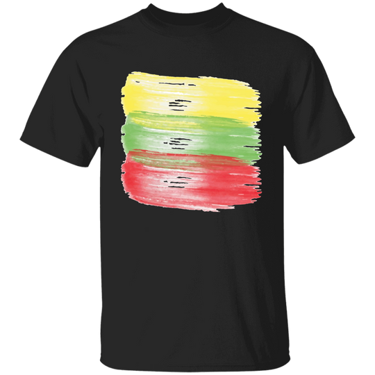 Brush Strokes - BoysGirls Youth Classic Short Sleeve T-Shirt - Lithuania Strong