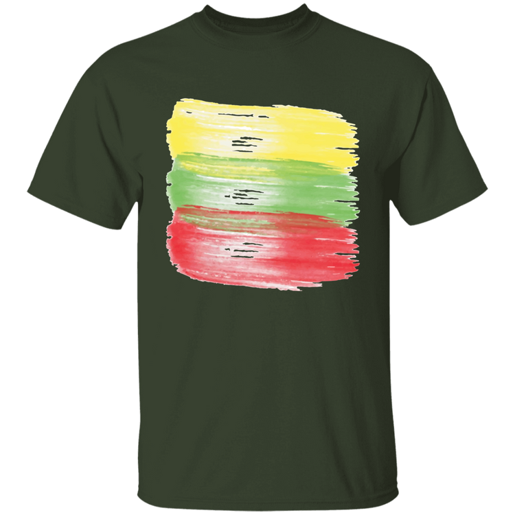 Brush Strokes - BoysGirls Youth Classic Short Sleeve T-Shirt - Lithuania Strong