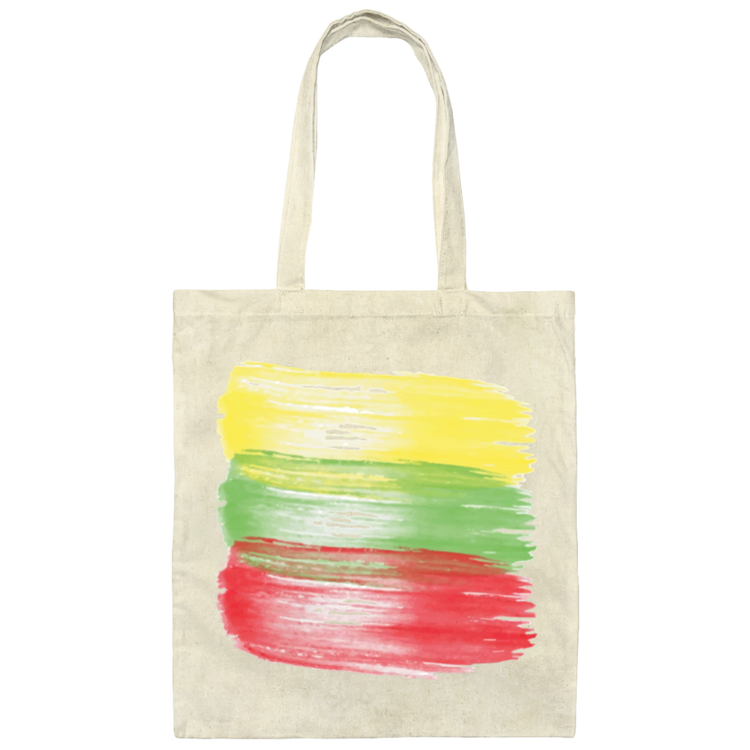 Brush Strokes - Canvas Tote Bag - Lithuania Strong