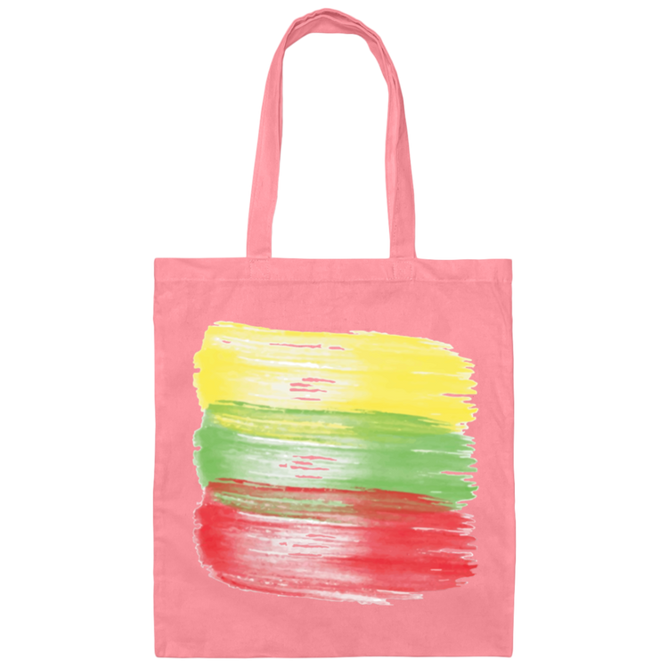 Brush Strokes - Canvas Tote Bag - Lithuania Strong