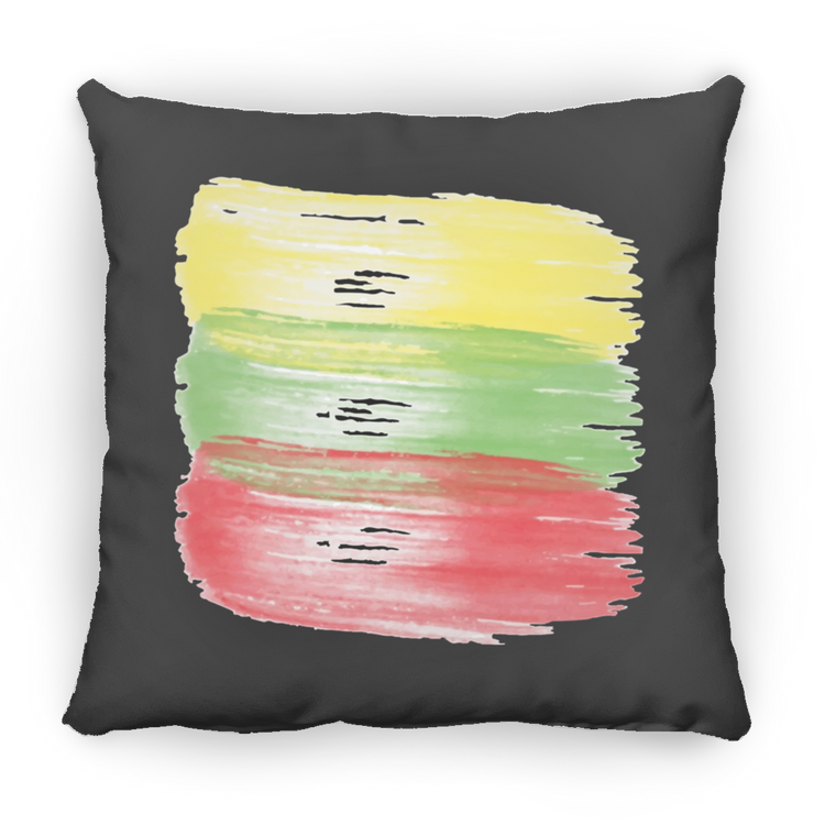 Brush Strokes - Large Square Pillow - Lithuania Strong