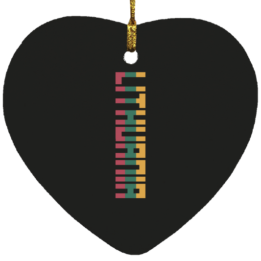 Lithuania - MDF Heart Ornament