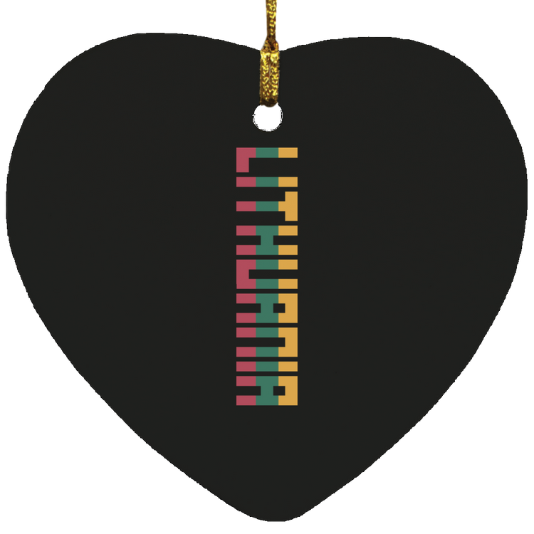 Lithuania - MDF Heart Ornament