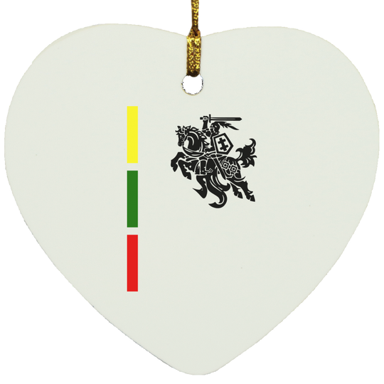 Warrior Vytis - MDF Heart Ornament
