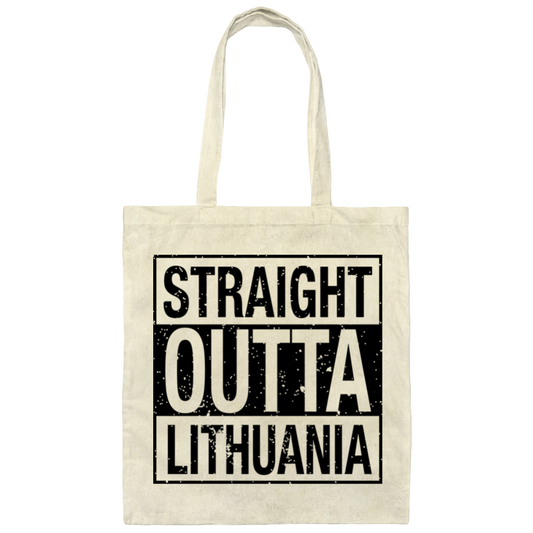 Straight Outta Lithuania - Canvas Tote Bag
