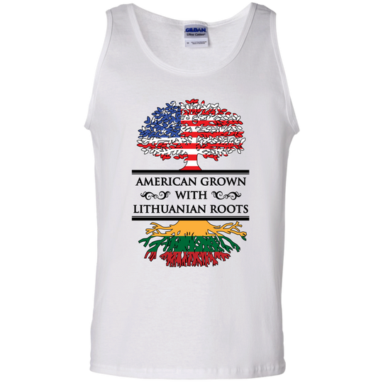 American Grown Lithuanian Roots - Men's Basic 100% Cotton Tank Top