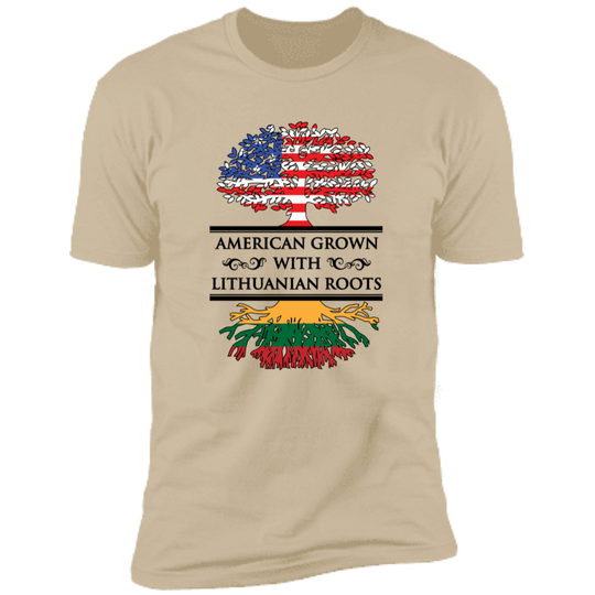 American Grown Lithuanian Roots - Men's Next Level Premium Short Sleeve T-Shirt
