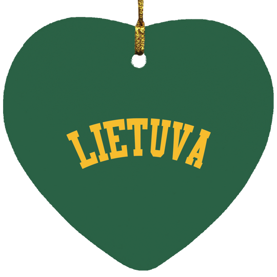 Lietuva - MDF Heart Ornament